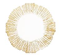 Veemoon Vassoio Porta Dessert in Vetro Trasparente da 32 CM per Eventi e Tavola Design Semplice per Frutta e Caramelle