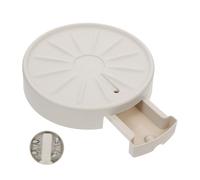 Veemoon Vassoio Rotondo Bianco Ruote Nascoste e Base Raccolta Acqua, Supporto per Piante da Appartamento Ventilazione Radici