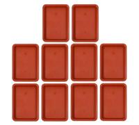 Veemoon Vassoio Sottovaso Rettangolare 10 Pezzi in Plastica Durevole Raccolta Gocce Integrata, Utilizzabile per Bonsai e Piante da Interno, per Proteggere Superfici e Migliorare Estetica