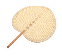 Veemoon Ventaglio Manuale in bambù Intrecciato, Ventaglio Estivo Portatile Grande a Forma di Pesca, Ventilatore Naturale per Matrimoni, Decorazione Casa e Danza, Ventilatore Cinese