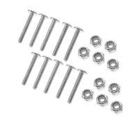 Veemoon Viti e Dadi Professionali in Metallo per Calcio Balilla, Set da 12 Pezzi, Ricambi per Tavolo da Calcio Balilla, Accessori per Montaggio Stabile e Duraturo