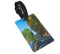 Veer Scenic Big Tree by The Sea 2 PC Etichette per bagagli in PVC Privacy Cover Etichette per bagagli in silicone Etichette per valigie da viaggio Accessori da viaggio