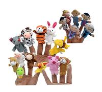 Veesper Burattino da Dito Animale per Bambini Burattini a Mano Giocattoli di Peluche con Dito Piccolo per Il Compleanno del Bambino 18 Pezzi ..