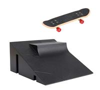 Veesper Finger Ramp Park Mini Fingerboard Skate Parts Set Giocattoli Accessori Nero per bambini Adulti Bambini..
