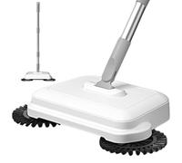 Veesper Sweeper a Spinta a Mano Rotante 360 ° 2 in 1, spazzatrice per Moquette ad Alta efficienza con Manico Lungo per la Pulizia del Vuoto Manuale per la casa e per Ufficio