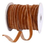 Veesper Velvet Ribbon, 50 Yards Long Velvet Ribbon, 3/8'' Wide Single Sided Velvet Christmas Ribbon Roll Wit