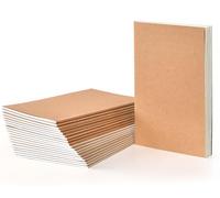 VEESUN 20 Pack Quaderni A5 Pagine Bianche: Taccuini per Scuola Ufficio e Viaggio Blocco Note Multifunzionale con Copertina Kraft,Regalo di Cartoleria per Back to School Studenti e Adulti
