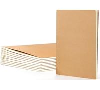 VEESUN Quaderni A5, 10 Pack con Pagine Righe, Taccuini per Scuola, Ufficio e Viaggio, Blocco Note Multifunzionale con Copertina Kraft, Regalo di Cartoleria per Back to School, Studenti e Adulti