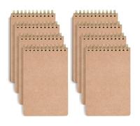 VEESUN Quaderno Appunti a Spirale 8 Pack: Quaderni a Righe A6 Taccuini per Scuola Ufficio e Viaggio Blocco Note Copertina Kraft Regalo di Cartoleria per Ritorno a scuola Studenti e Adulti