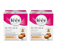 Veet Cera allo zucchero Minima - 100% di ingredienti di origine naturale per una morbidezza a lunga durata, olio di Argan (set di 2)
