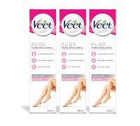 Veet Crema Depilatoria Pelli Normali 200ml x3, per Gambe, Braccia, Ascelle e Zona Bikini, 600 ml, Maxi formato