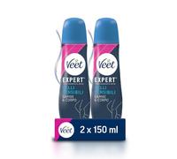 Veet Crema Depilatoria Spray Gambe e Corpo per Pelli Sensibili, Dermatologicamente Testata, 2 Confezioni da 150 ml
