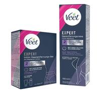 Veet Expert - Kit di depilazione intimo per la depilazione per la zona intima, con schiuma multi-benefit - 2 x 50 ml + crema depilazione per corpo e gambe 100 ml