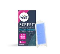 Veet Expert Strisce Corpo e Gambe Pelli Sensibili, 20 strisce