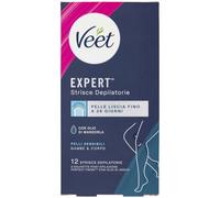 VEET Expert - 12 Strisce Depilatorie Corpo Per Pelli Sensibili