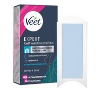 Veet Expert - Strisce di cera fredda per corpo e gambe - Strisce di cera per la depilazione per tutti i tipi di pelle, con pelle sensibile, 20 strisce doppie = 40 strisce
