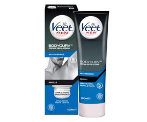 Veet Men Crema Depilatoria Ascelle per Uomo Pelli Sensibili BodyCurv - 100 ml