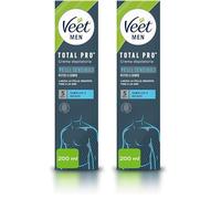 Veet Men Crema Depilatoria Uomo Petto e Corpo per Pelli Sensibili, Dermatologicamente Testata, 200 ml (Confezione da 2)