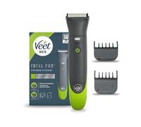 Veet Men Intimate Trimmer TOTAL PRO, Rasoio elettrico uomo corpo e parti intime, 1 testina per zona intima e corpo e 2 pettini guida, Rifinitura precisa, Cordless