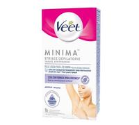 Veet Minima Strisce Depilatorie Ascelle ipollargeniche 16 pezzi