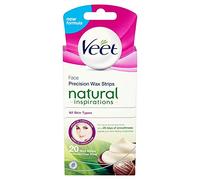 Veet Natural Inspirations - Strisce di cera con aloe vera per pelli normali, 20 strisce di cera