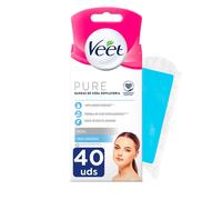 Veet Pure Strisce Cera Viso Pelli Sensibili 40U - Strisce depilatorie