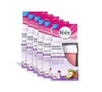Veet Ricarica Cera Depilatoria Roll-On Gambe e Braccia Pelli Normali 50ml, con Burro di Karitè, 6 confezioni da 50ml