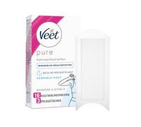 Veet - Strisce di cera fredda Easy-Gelwax Technology per zona bikini e ascelle per pelli sensibili, confezione da 1 (1 x 16 pezzi)
