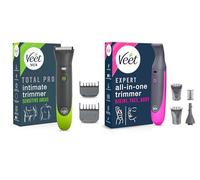 Veet Trimmer intimo Duo Set per uomini e donne - 1 x Veet Men Intimate Trimmer + 1 x Expert Donna Trimmer - Rasoio intimo & Trimmer - Impermeabile
