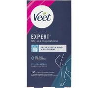 Veet VEET Expert - 12 Strisce Depilatorie Corpo Per Pelli Sensibili
