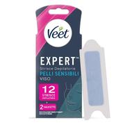 Veet VEET Expert - 12 Strisce Depilatorie Viso Per Pelli Sensibili