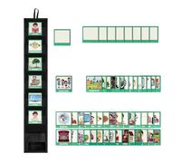 Veeteah Agenda giornaliera visiva, calendario giornaliero di routine, diagramma di routine per andare a dormire, grafico visivo tascabile con 45 attività e 9 carte vuote, strumento di comportamento