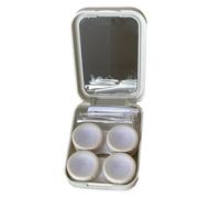 Veeteah Contenitore per lenti a contatto | Kit da viaggio per lenti a contatto | Scatola di contatto portatile con bottiglia per soluzione di pinzette a specchio, kit di conservazione per immersione