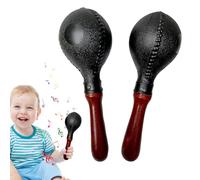 Veeteah Sonagli a percussione manuale Maracas, strumento musicale Maracas | 2X Tamburelli Noisemaker a sonagli | Giocattolo musicale sonagli palline di sabbia, martello di sabbia con suono chiaro per