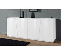 Vega Credenza 4 Ante 200 Cm Bianco Lucido 2 Parcels