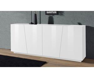 Vega Credenza 4 Ante 200 Cm Bianco Lucido 2 Parcels