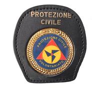 VEGA HOLSTER 1WA35 PORTA PLACCA IN CUOIO CON CLIP DA CINTURA PER PROTEZI CIVILE