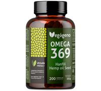 Vegageno OMEGA 3 6 9 Vegan OMEGA 3 vegan ad alta concentrazione 200 capsule Con