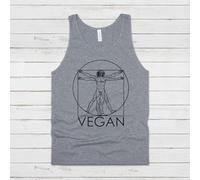 Vegan Canottiera Herbivore Powered By Piante da Vinci Arte Stampato Gilet Uomo