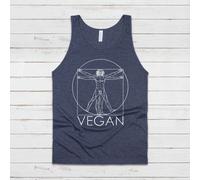 Vegan Canottiera Herbivore Powered By Piante da Vinci Arte Stampato Gilet Uomo