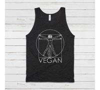Vegan Canottiera Herbivore Powered By Piante da Vinci Arte Stampato Gilet Uomo