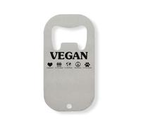 Vegan Compassion For The People For The Planet Nonviolance For Animals Apribottiglie in acciaio inox argento