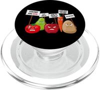 Vegan divertente - Verdure e frutta protestanti contro i vegani PopSockets PopGrip per MagSafe