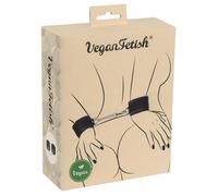 Vegan Fetish - polsini con catena corta (nero)