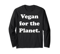 Vegan For The Planet Eco Statement Maglia a Manica