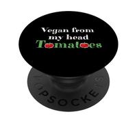 Vegan From My Head Pomodori Vegetariano Vegetariano Vegano PopSockets PopGrip Adesivo
