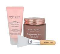 Vegan Hyaluronic Hydra Wash Off Mask Special Gift Set - Set regalo, maschera per argilla e pennello