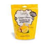 Vegan Lemon Ginger Chews - Borsa Lovely Candy Co. da 141,7 g, non OGM, senza glutine, vegana, realizzata con vero zenzero indonesiano per un buon calcio