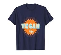 Vegan Life 70s Retro Style Hippy, Dieta Sana a Base vegetale Maglietta