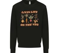 Vegan Living Life On The Veg Vegetarian Uomo Sweatshirt Jumper